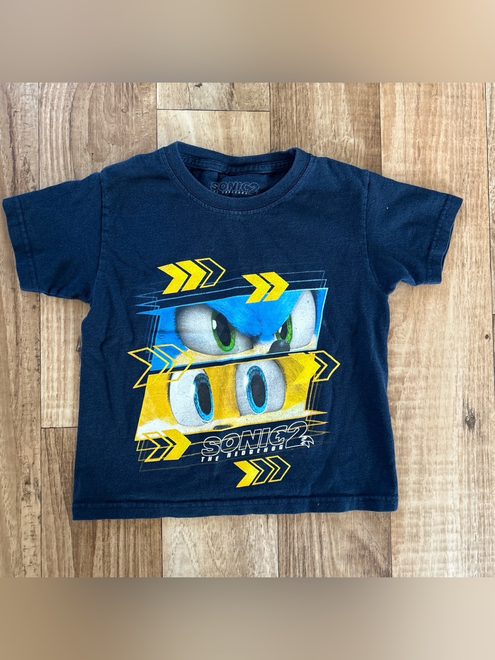 Navy blue Sonic the Hedgehog kids graphic t-shirt size XS (4/5)